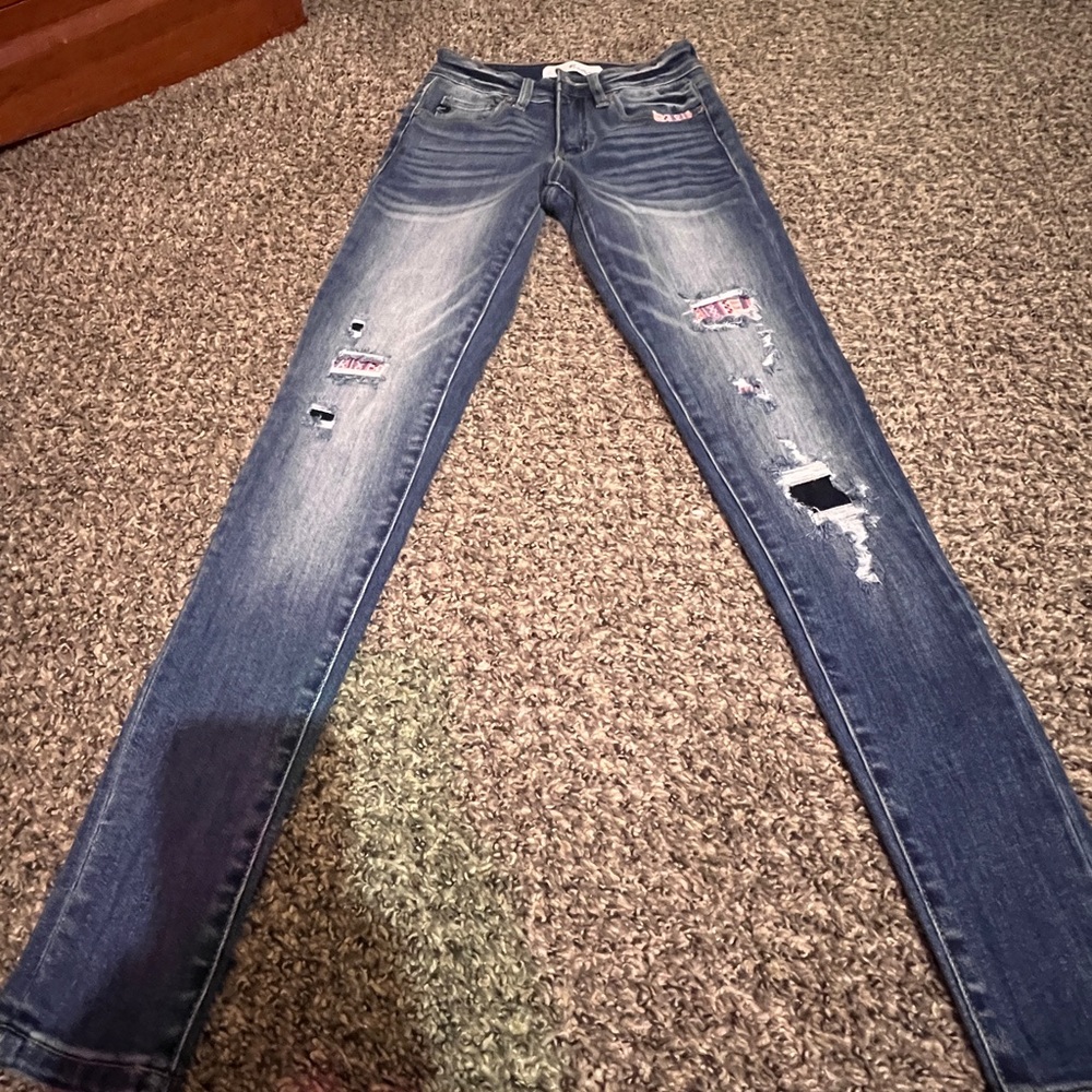 KanCan Distressed Blue Skinny Jeans